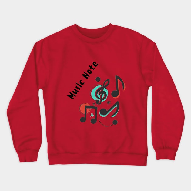 Music Note Crewneck Sweatshirt by Christamas Clothing